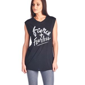 Graphic muscle tank tee